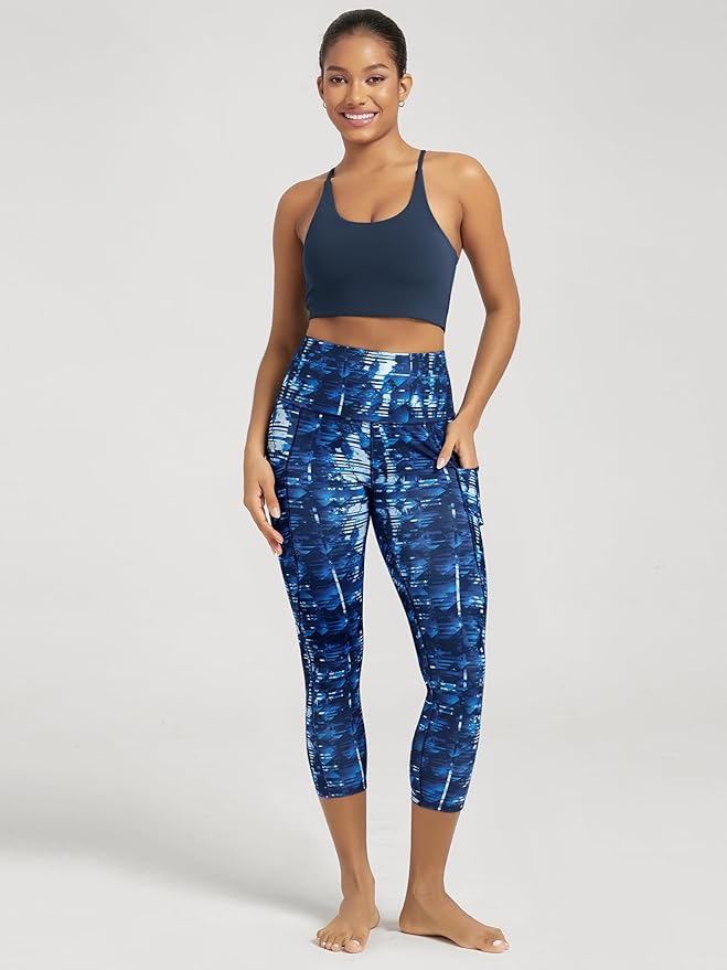 ODODOS Women's High Waisted Yoga Leggings with Pockets, Tummy Control Non See Through Workout Athletic Running Yoga Pants