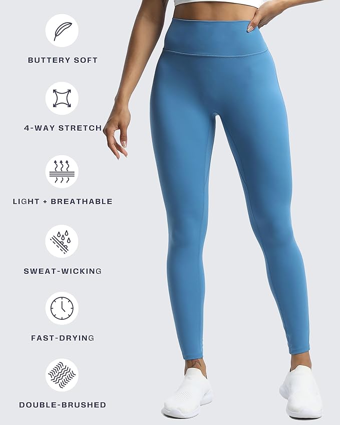 Aoxjox High Waisted Workout Leggings for Women Trinity Yoga Pants 26.5"