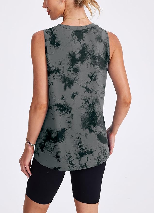 Womens Workout Tank Tops Lightweight Sleeveless Shirts for Women Loose Fit Tops for Athletic Running Tennis Yoga