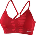 AUROLA Serpent Seamless Sports Bras for Women,Backless Padded Strappy Workout Gym Yoga Crop Tops