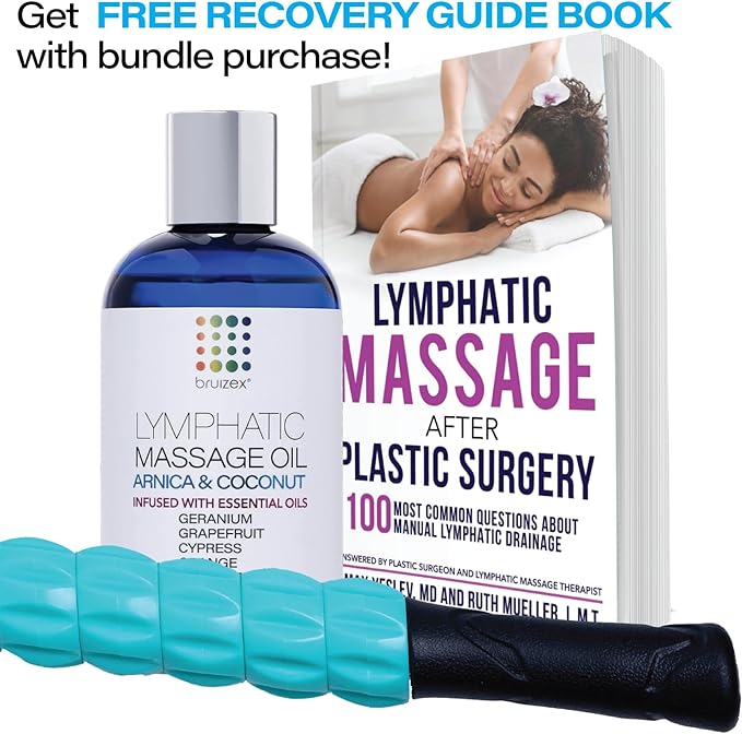 Bruizex Lymphatic Drainage Massage Roller Stick for Post Liposuction & Fibrosis Treatment, Surgery Recovery 360 Lipo, Tummy Tuck & BBL, Lipo Foam, Compression Garment, Faja Compatible
