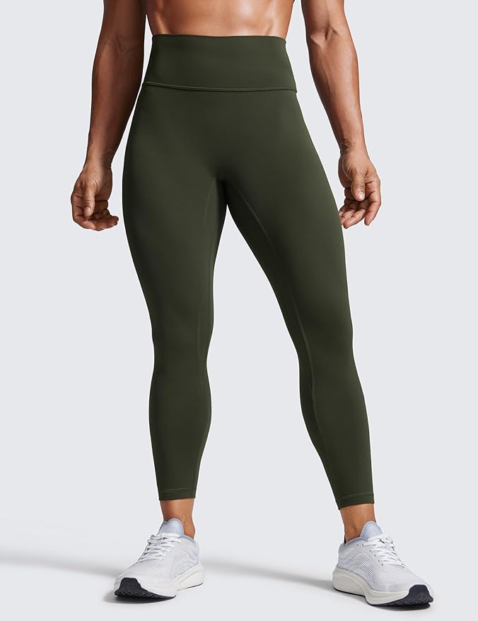 CRZ YOGA Secretsculpt Butterlift Workout Leggings 25" - No Front Seam High Waisted Womens Yoga Pants Booty Scrunch Butt