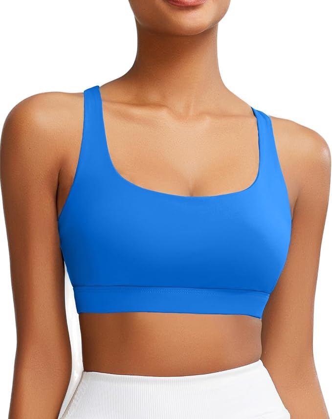 RUNNING GIRL Sports Bra for Women, Molded Cup High Impact Sports Bras for Women with Sewn in Pads