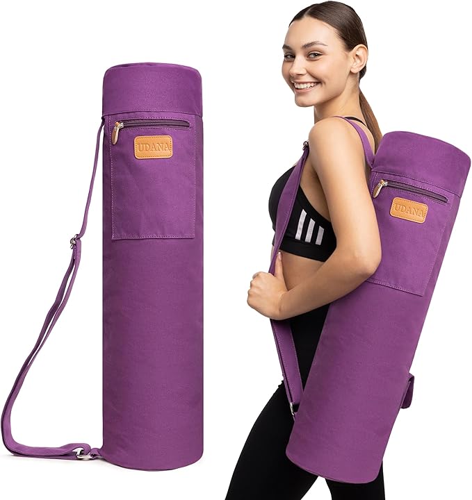 UDANA Yoga Mat Bag – Heavy Duty Canvas Carrier with 3 Pockets & Full Zip – Available in 3 Sizes (16L, 18L, 34L) - Multiple Colors