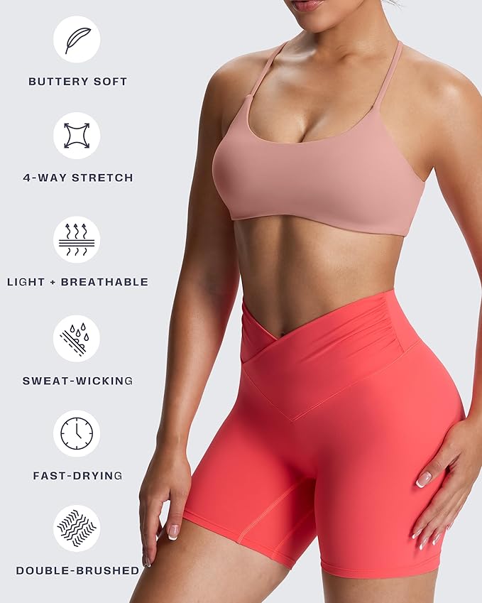 Aoxjox Women's Workout Sports Bras Fitness Trinity Ivy Low Impact Bra Yoga Crop Tank