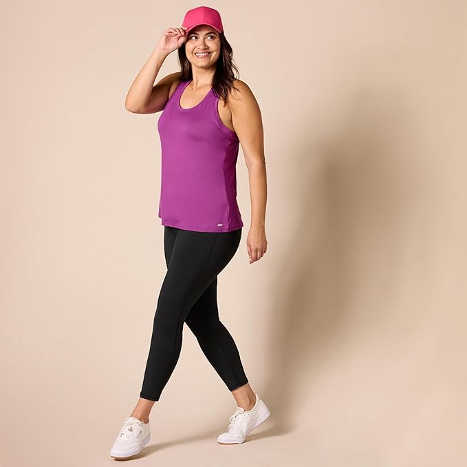 Amazon Essentials Women's Active Quick Dry Tech Stretch Racerback Scoop Neck Tank Top, Multipacks