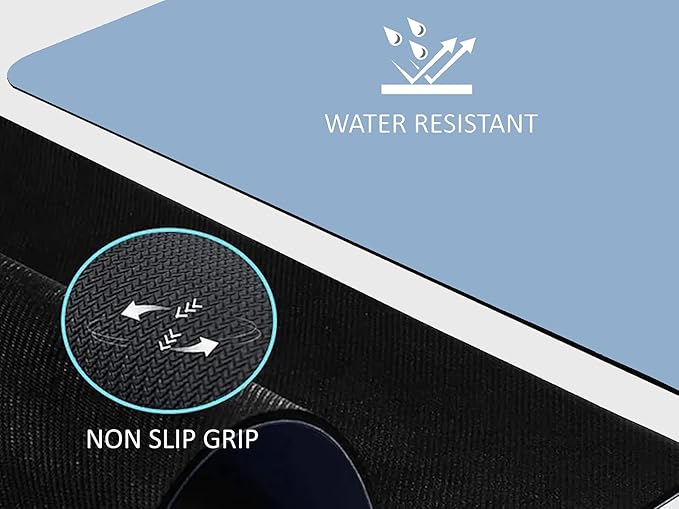 Premium Yoga Mat - 5mm Thick, Extra Wide & Long, Non-Slip Natural Rubber Base & PU Top, Anti-Tear, Ideal for Yoga, Pilates, and Fitness.