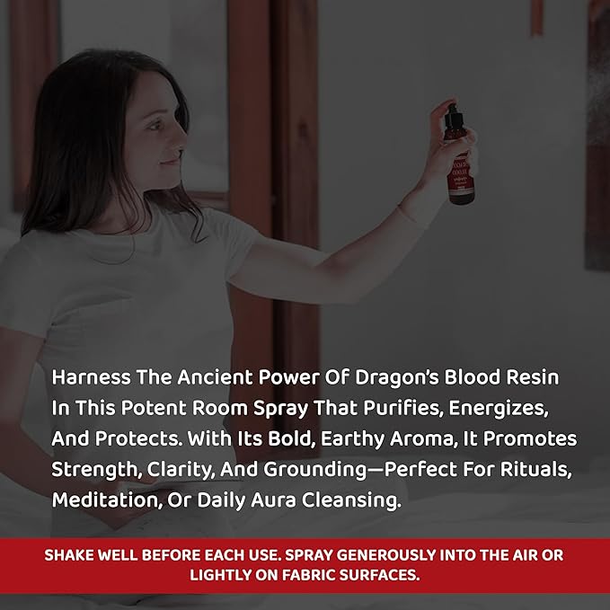 Sacred Element's Dragon's Blood Room Spray | Natural Purifying Mist for Energy Clearing, Negativity Release, Spiritual Balance & Aromatherapy | 3.38 Fl Oz / 100ml Non-Toxic Air Freshener