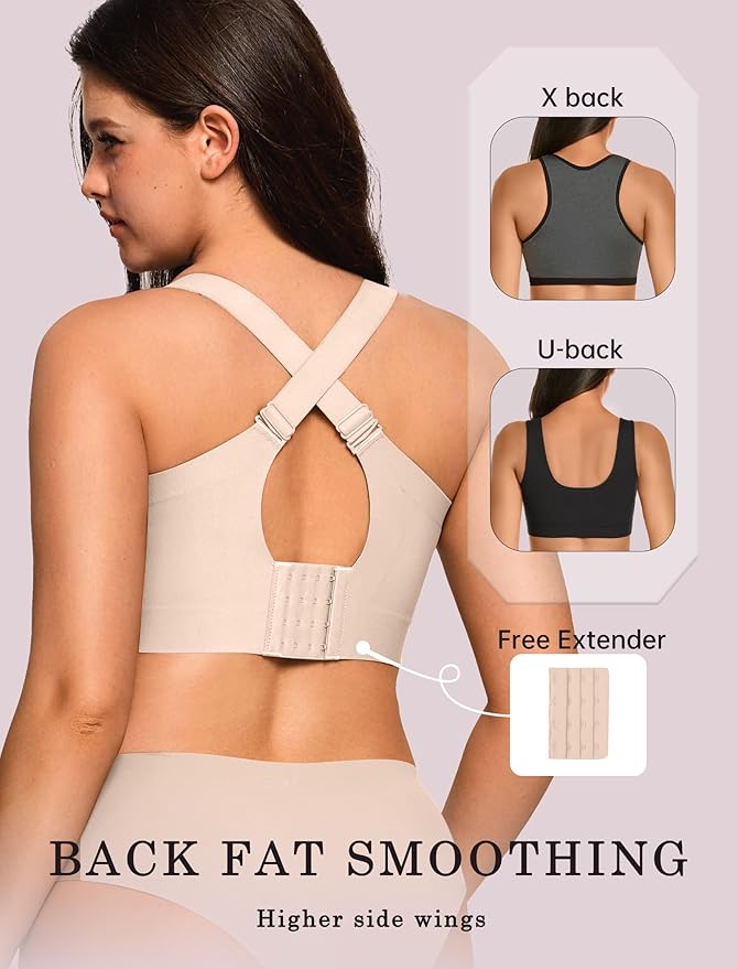 OEAK Womens Wireless Jelly Bra Plus Size Supportive Seamless Bras Full Coverage Push Up Comfortable No Underwire Tshirt Bras