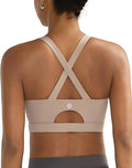 RUNNING GIRL Sports Bra for Women High Support,Molded Cup Strappy Running Sports Bras with Sewn in Pads
