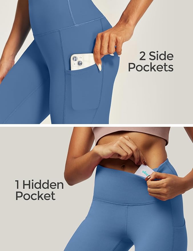 IUGA High Waist Yoga Pants with Pockets, Leggings for Women Tummy Control, Workout Leggings for Women 4 Way Stretch