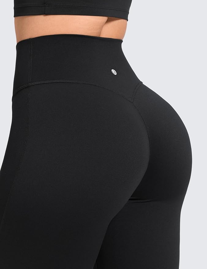 CRZ YOGA Softretch No Front Seam Flare Leggings 29"/31''/33" - High Waist Womens Yoga Pants Lounge Buttery Soft Comfy Casual