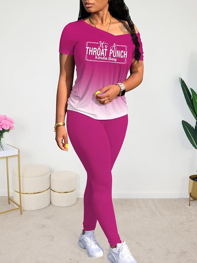 Lounge Sets for Women 2 Piece Summer Casual Jogger Workout Outfits Short Tops Long Pant Sweat suit leggings set