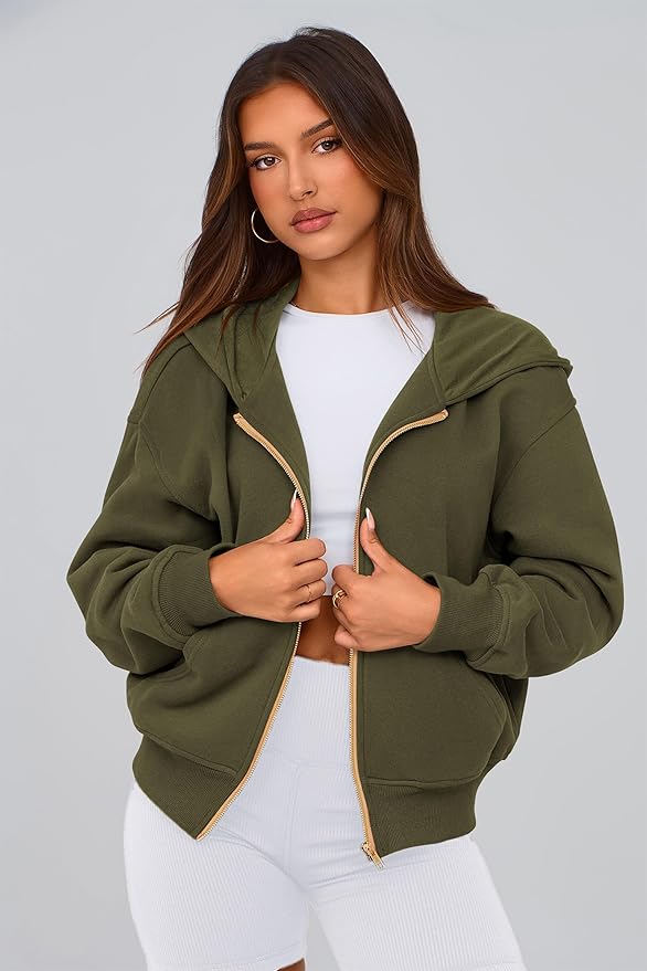 PRETTYGARDEN Hoodies for Women Sweatshirt Zip Up Hoodie Fall Fashion 2026 Trendy Long Sleeve Jackets Winter Clothing Outfits
