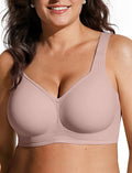OEAK Womens Wireless Jelly Bra Plus Size Supportive Seamless Bras Full Coverage Push Up Comfortable No Underwire Tshirt Bras