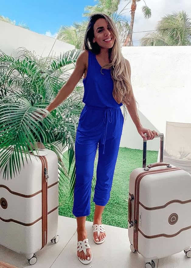 PRETTYGARDEN Women's Two Piece Outfit Sets Casual Summer Sleeveless Matching Lounge Wear Spring Travel Clothes Tracksuit