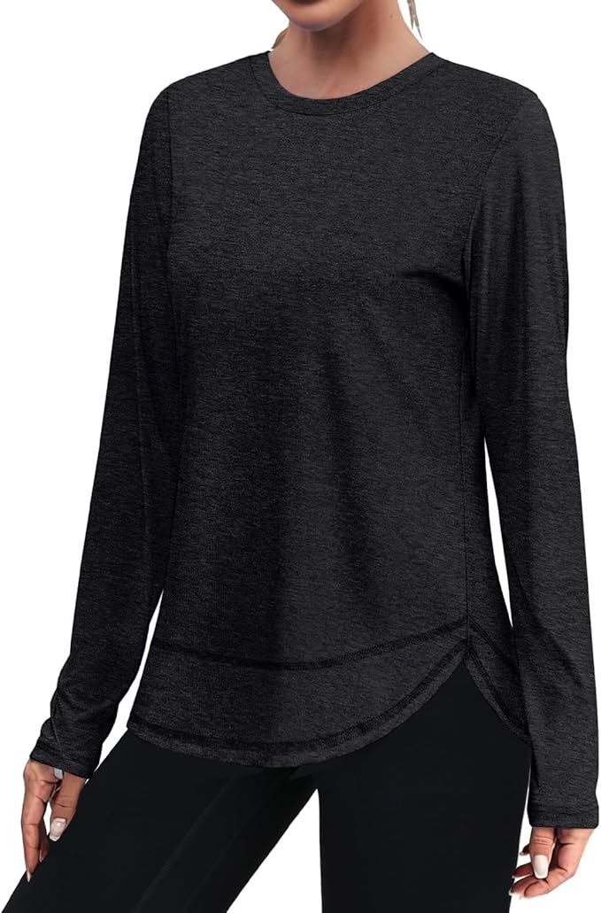 XIEERDUO Women's Workout Tops Long Sleeve Quick Dry Shirts for Hiking Running S-3XL