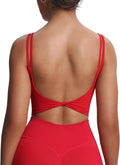 Aoxjox Women's Workout Sports Bras Fitness Yoga Crop Tank Metamorph Twist Back Cami