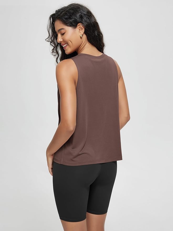 ODODOS 3-Pack Loose Tank Tops for Women Sleeveless Gym Athletic Workout Tops Yoga Shirts