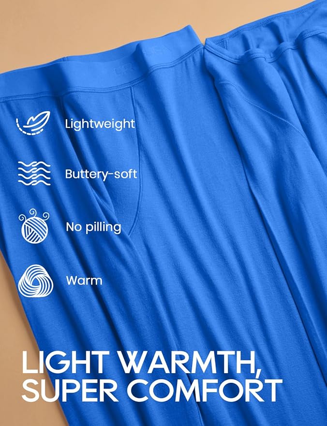 CRZ YOGA Soft Thermal Underwear Sets for Women Lightweight Long Johns Base Layer Pajamas Warm Top Bottom
