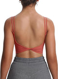Aoxjox Women's Workout Sports Bras Fitness Yoga Crop Tank Metamorph Twist Back Cami
