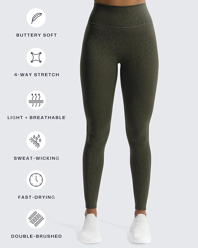 Aoxjox High Waisted Workout Leggings for Women Trinity Yoga Pants 26.5"