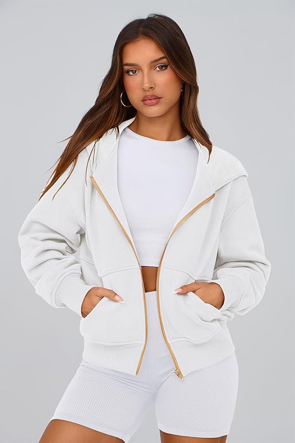 PRETTYGARDEN Hoodies for Women Sweatshirt Zip Up Hoodie Fall Fashion 2026 Trendy Long Sleeve Jackets Winter Clothing Outfits