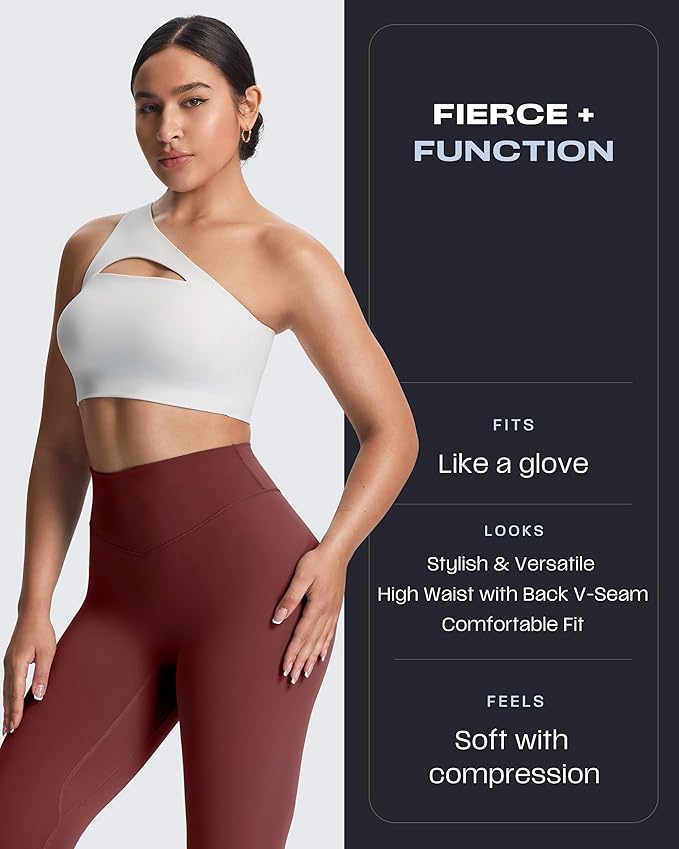Aoxjox High Waisted Workout Leggings for Women Tummy Control Buttery Soft Yoga Metamorph Deep V Pants 26"
