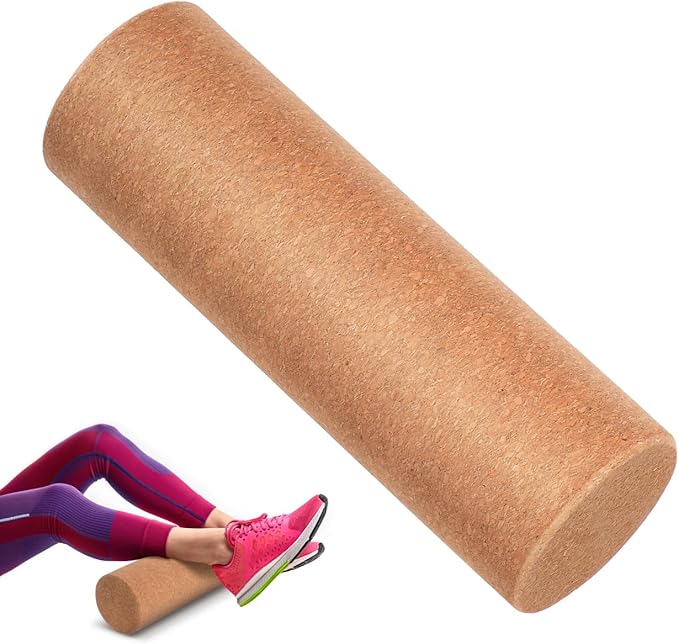 Yoga Blocks Cork Roller Fitness Yoga Roller Exercise Physical Exercise Deep Tissue Muscle Massage Portable Yoga Cylinder Back Bend Training for Legs Back Muscles