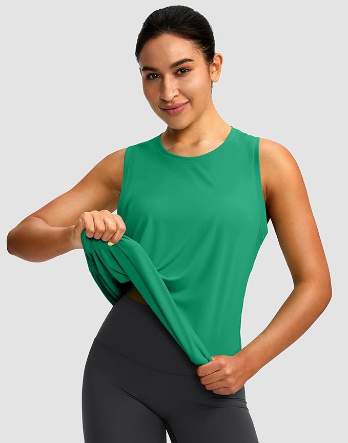 Women's Workout Tops Racerback Athletic Tank Tops Sleeveless Loose Fit Yoga Running Gym Shirts for Women