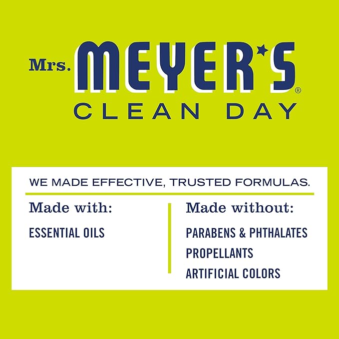 Mrs. Meyer's Air Freshener, Lemon Verbena, Spray | Non-Aerosol | Essential Oils | 8 fl. oz | Pack of 2