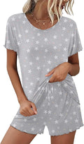 Ekouaer Womens Pajama Sets Short Sleeve Pajamas for Women Sets 2 Piece Lounge Sets Soft Sleepwear PJS