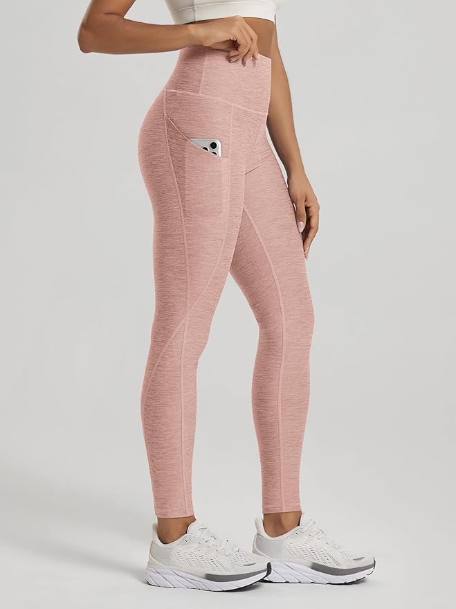 ODODOS Women's High Waisted Yoga Leggings with Pockets, Tummy Control Non See Through Workout Athletic Running Yoga Pants