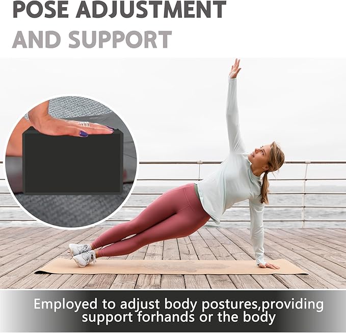 9"x6"x3" Yoga Blocks, Soft Non-Slip Surface Premium Foam Blocks, Supportive, Lightweight, Odor Resistant, Yoga Accessories for Pilates Meditation General Fitness Stretching Toning