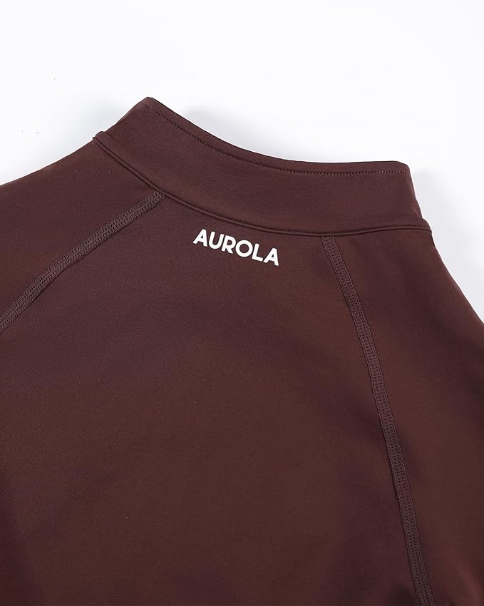 AUROLA Influence Athletic Workout Jacket for Women, Lightweight Slim Fit Full Zip Running Yoga Sports Jacket with Thumb Holes