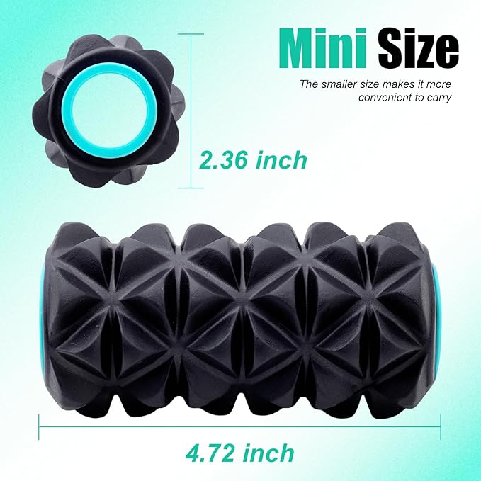 5 Pack Back Roller- Yoga Wheel for Back Pain Reliefn & Stretching, Back Wheel for Deep Tissue Massage, Foam Roller for Physical Therapy & Exercise