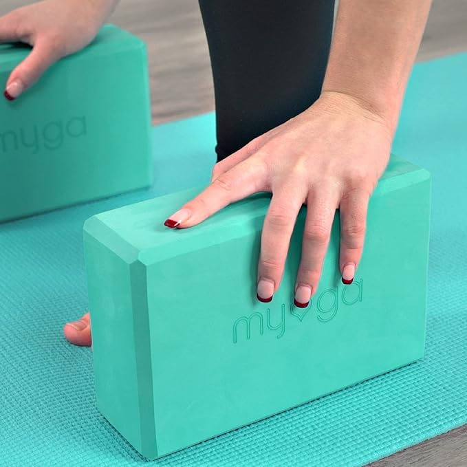 MYGA Yoga Block,Lightweight EVA Foam Yoga Brick,High Density Non-Slip Block for Yoga Poses, Pilates, Balance and Flexibility