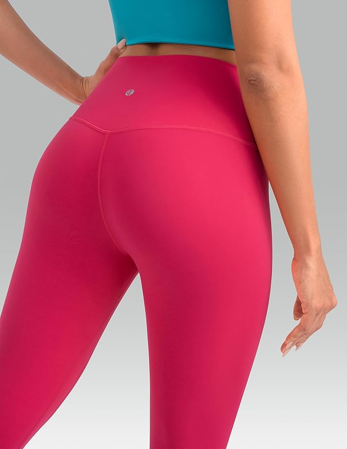 Colorfulkoala Dreamlux No Front Seam Leggings for Women 25"/28" Inseam, High Waisted Buttery Soft Yoga Pants