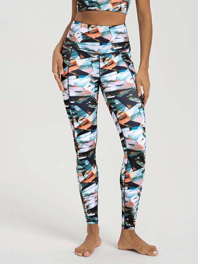 ODODOS Women's High Waisted Yoga Leggings with Pockets, Tummy Control Non See Through Workout Athletic Running Yoga Pants