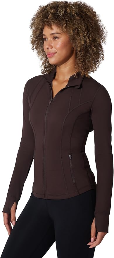 Yogalicious Womens Ultra Soft Lightweight Full Zip Yoga Jacket with Pockets