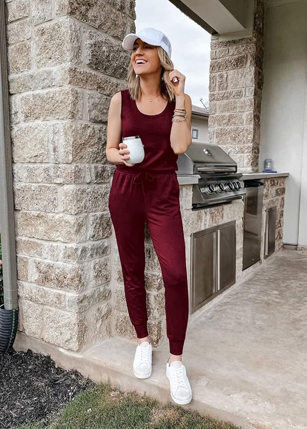 PRETTYGARDEN Women's Two Piece Outfit Sets Casual Summer Sleeveless Matching Lounge Wear Spring Travel Clothes Tracksuit