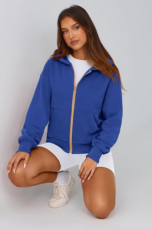 PRETTYGARDEN Hoodies for Women Sweatshirt Zip Up Hoodie Fall Fashion 2026 Trendy Long Sleeve Jackets Winter Clothing Outfits