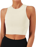 Natural Feelings Nudi Sports Bras for Women Removable Padded Yoga Tank Tops Sleeveless Fitness Workout Crop Tops