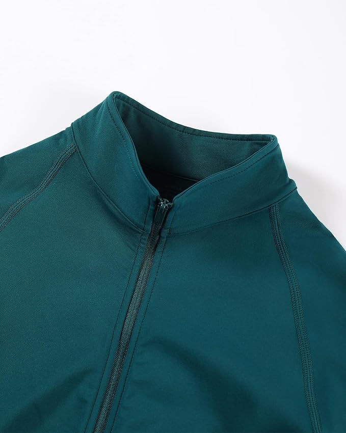 AUROLA Influence Athletic Workout Jacket for Women, Lightweight Slim Fit Full Zip Running Yoga Sports Jacket with Thumb Holes