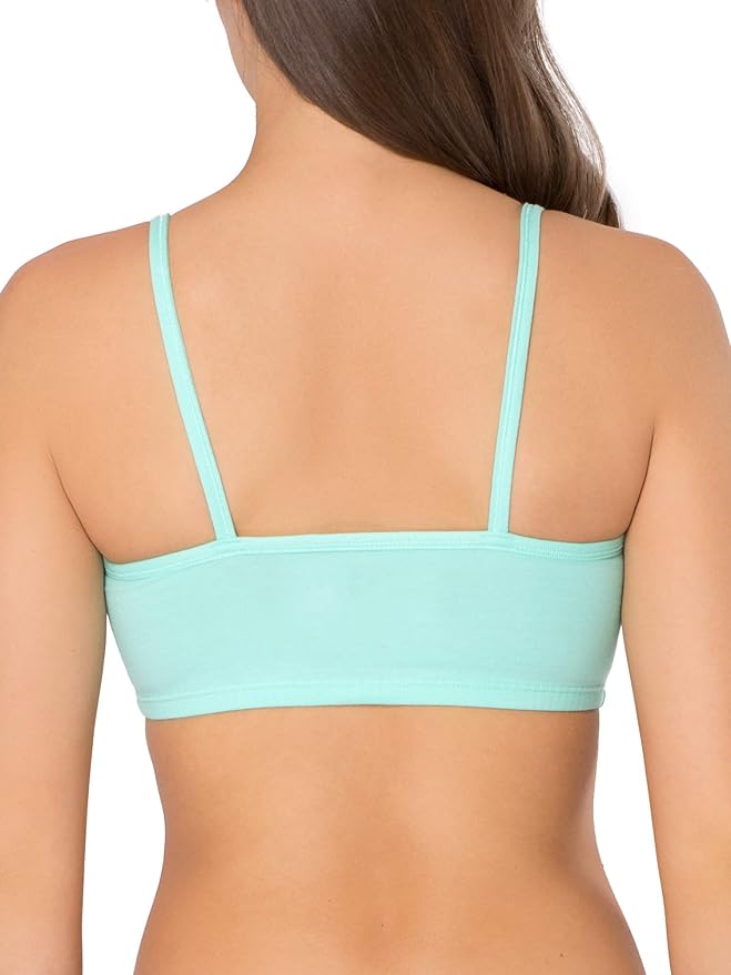 Fruit of the Loom Women's Spaghetti Strap Cotton Sports Bra - All-Day Comfort & Easy Movement