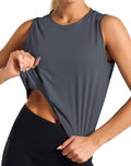 Dragon Fit Womens Ice Silk Workout Tank Tops Sleeveless Cropped Yoga Shirt for Running Gym Summer