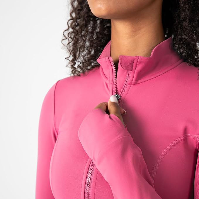 YITTY Active Women's Ultraluxe Full Zip Jacket, Athleisure, 4-Way-Stretch, Thumbholes