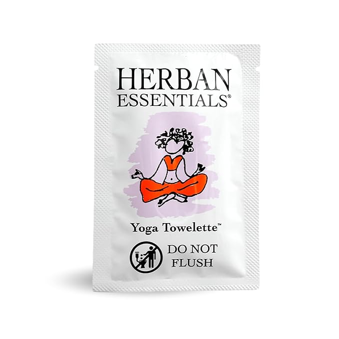 Herban Essentials Yoga Mat Wipes, Lavender Essential Oil Yoga Mat Cleaner – Individually Wrapped Moist Towelettes for Post Workout Wipes for Hands, Gym Essentials & Home Gym Fitness Gears – 20 Count