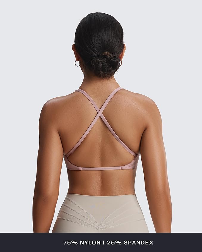Aoxjox Women's Workout Sports Bras Fitness Metamorph Sienna Twist Bra Yoga Crop Tank
