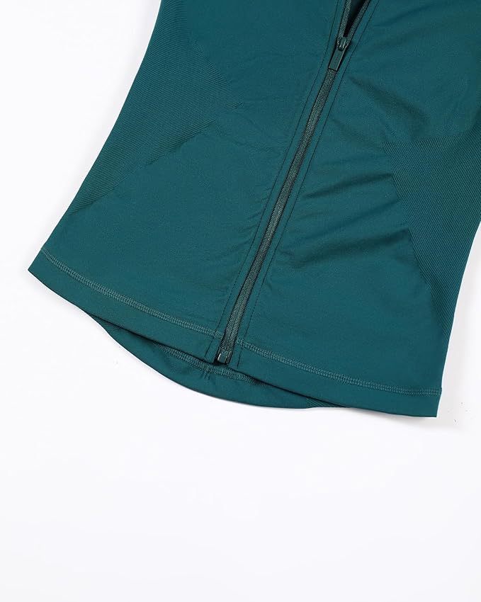 AUROLA Influence Athletic Workout Jacket for Women, Lightweight Slim Fit Full Zip Running Yoga Sports Jacket with Thumb Holes